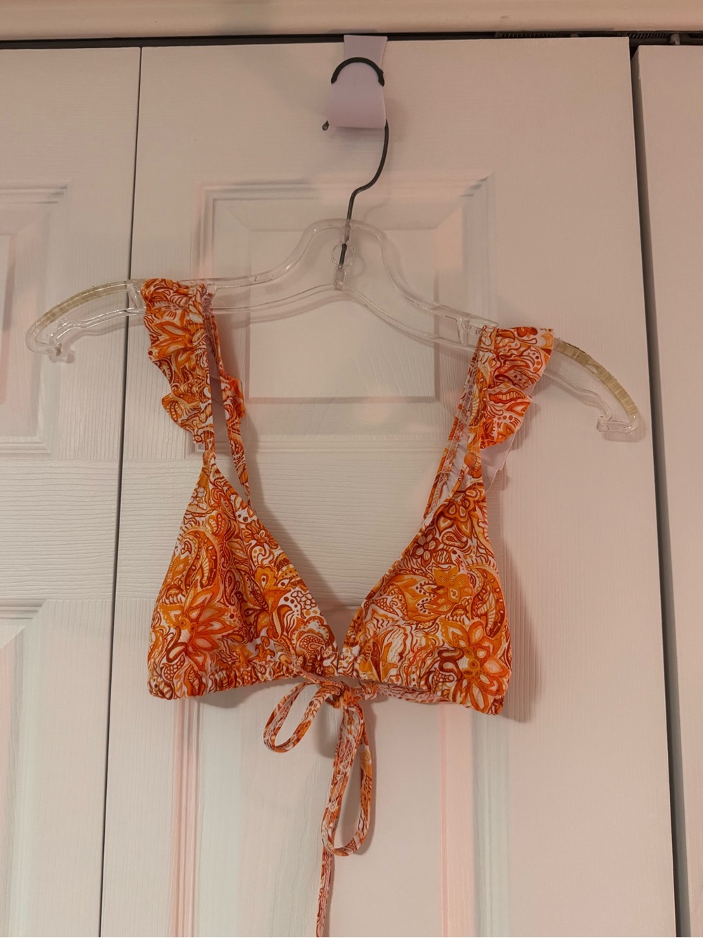 Orange Paisley Ruffle Bikini Bottom & Tol- Women's Swim